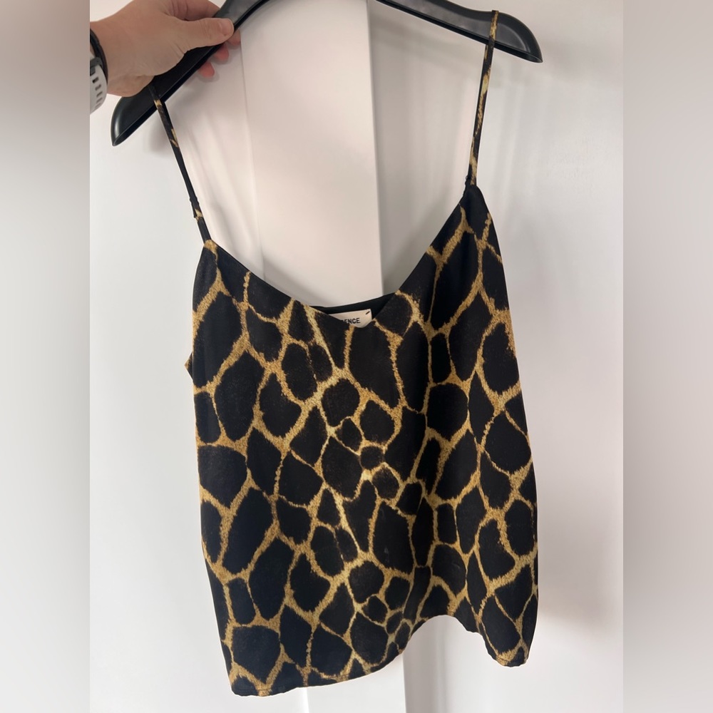 L’agence adjustable strap silk tank top, size small.